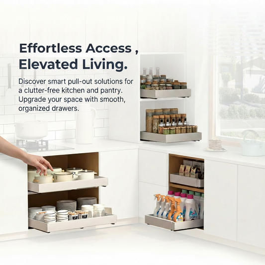Pull-Out Cabinet Organizer - Slide-Out Drawers